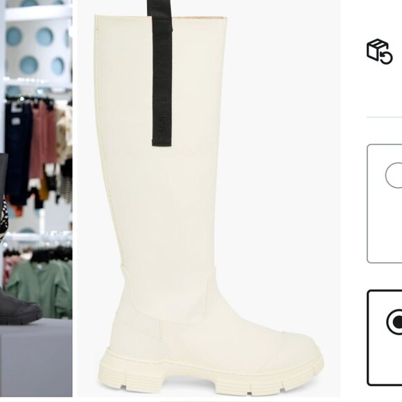 GANNI Recycled Rubber Lug Sole Country Boot - Picture 1 of 5